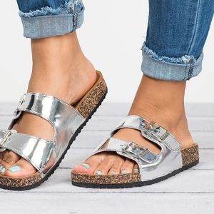 Koli silver sandals ladies size 8